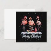 Vrolijk kerstfeest Sinterklaas Flamingo Licht Snee Feestdagenkaart (Voorkant / Achterkant)
