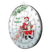 Vrolijk kerstfeest! Sinterklaas met kat en hond Dartbord (Voorkant Rechts)