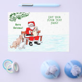 Vrolijk kerstfeest! Sinterklaas met kat en hond Flyer (Enkel)