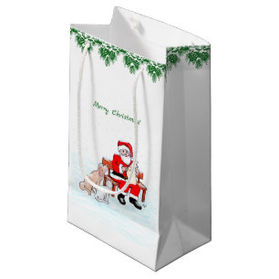 Vrolijk kerstfeest! Sinterklaas met kat en hond Klein Cadeauzakje