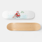 Vrolijk kerstfeest! Sinterklaas met kat en hond Persoonlijk Skateboard (Horizontaal)