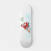 Vrolijk kerstfeest! Sinterklaas met kat en hond Persoonlijk Skateboard (Voorkant)