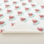 Vrolijk kerstfeest! Sinterklaas met kat en hond Sherpa Deken (3/4)