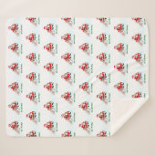 Vrolijk kerstfeest! Sinterklaas met kat en hond Sherpa Deken (Voorkant (horizontaal))