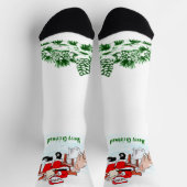 Vrolijk kerstfeest! Sinterklaas met kat en hond Sokken (Top)