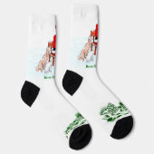 Vrolijk kerstfeest! Sinterklaas met kat en hond Sokken (Rechts)