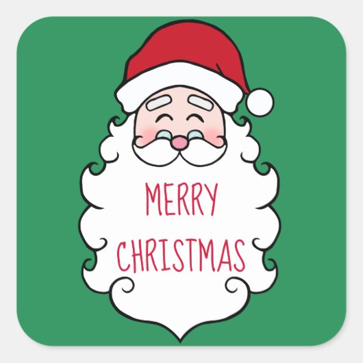 Vrolijk kerstfeest Sinterklaas Stickers (Voorkant)