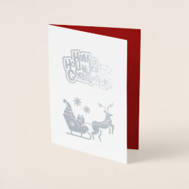 vrolijk kerstfeest. Sinterklaasluxe Folie Kaarten