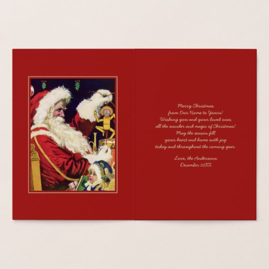 vrolijk kerstfeest. Sinterklaasluxe Folie Kaarten (Binnen)