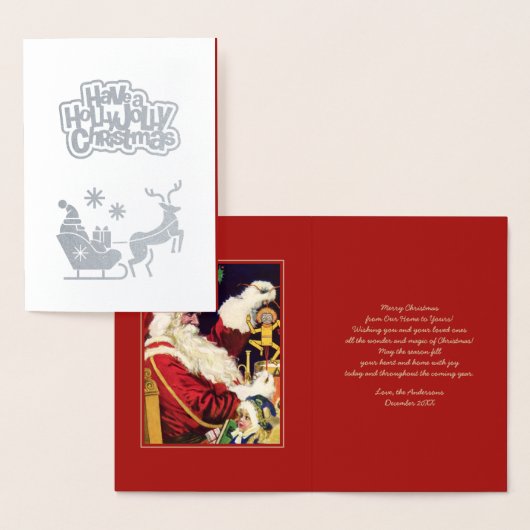 vrolijk kerstfeest.  Sinterklaasluxe Folie Kaarten (Display)