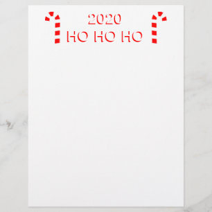Vrolijk kerstfeest Sjabloon 2020 HO HO HO Briefhoofd