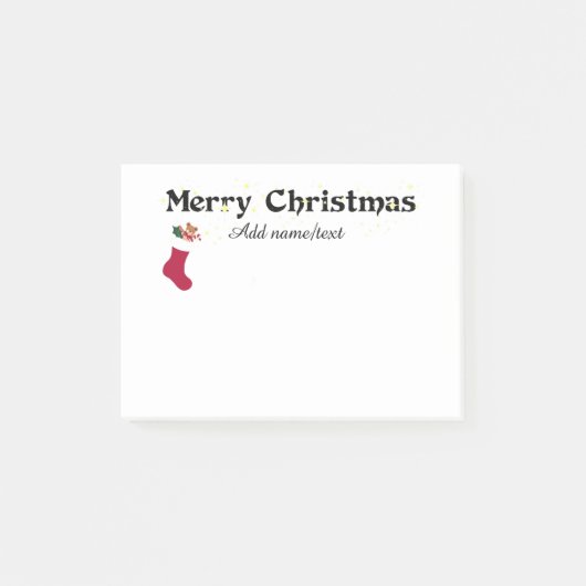 Vrolijk kerstfeest Sjabloon Post-it® Notes (Voorkant)