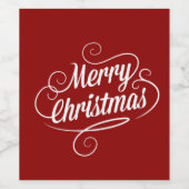 Vrolijk kerstfeest, sjabloon wijn etiket (Enkel label)