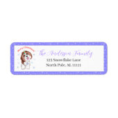 Vrolijk kerstfeest sjiih Tzu met Snowflake-adres Etiket (Voorkant)