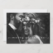 Vrolijk kerstfeest | Slagscript en twee foto's Feestdagenkaart (Voorkant)