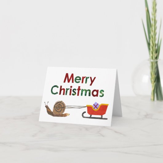 Vrolijk kerstfeest - slak kaart (Voorkant)