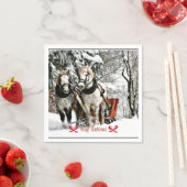 Vrolijk kerstfeest! Sleigh Ride in het land Servet (Insitu)