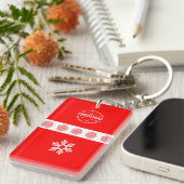Vrolijk kerstfeest Sleutelhanger (Voorkant Rechts)