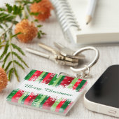 Vrolijk kerstfeest sleutelhanger (Voorkant Rechts)
