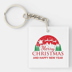 Vrolijk kerstfeest sleutelhanger
