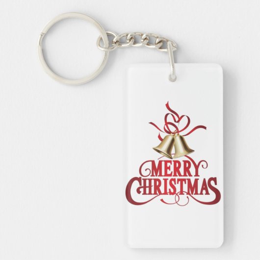 Vrolijk kerstfeest sleutelhanger (Voorkant)