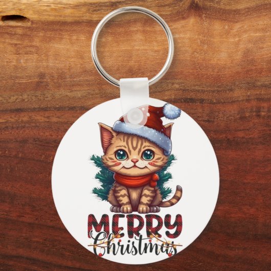 Vrolijk kerstfeest sleutelhanger (Achterkant)