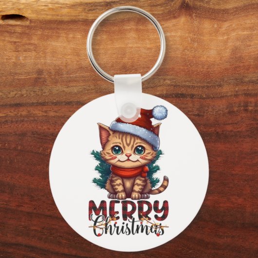 Vrolijk kerstfeest sleutelhanger (Voorkant)