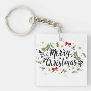 Vrolijk kerstfeest sleutelhanger