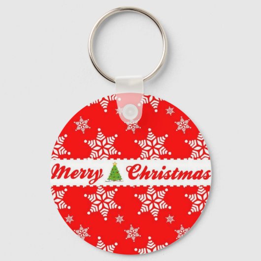 Vrolijk kerstfeest sleutelhanger (Voorkant)