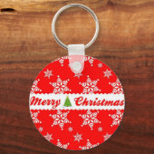 Vrolijk kerstfeest sleutelhanger (Voorkant)