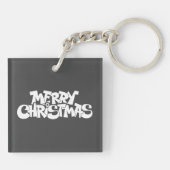 Vrolijk kerstfeest sleutelhanger (Achterkant)