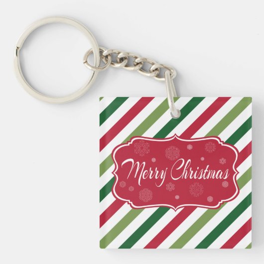 Vrolijk kerstfeest sleutelhanger (voorkant)
