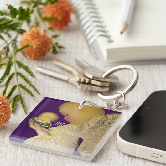 Vrolijk kerstfeest sleutelhanger (Voorkant Rechts)