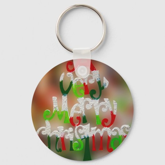vrolijk kerstfeest sleutelhanger (Voorkant)
