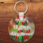 vrolijk kerstfeest sleutelhanger (Voorkant)
