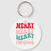 Vrolijk kerstfeest sleutelhanger (Voorkant)