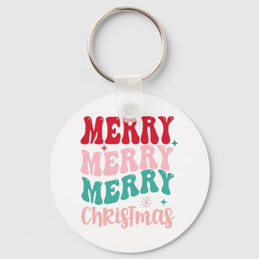 Vrolijk kerstfeest sleutelhanger (Achterkant)