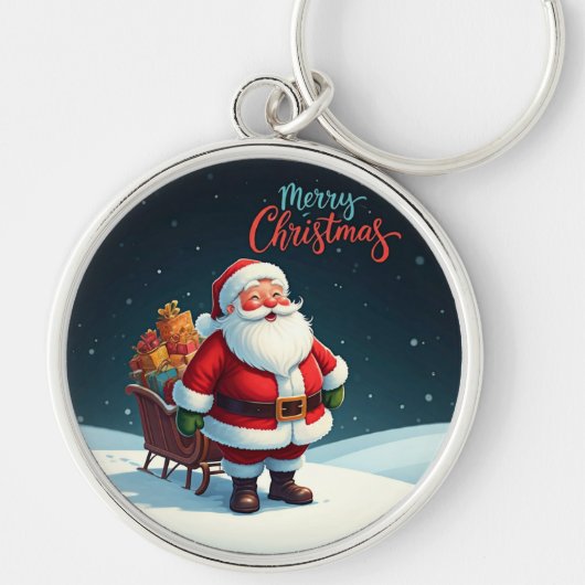 Vrolijk kerstfeest sleutelhanger (Voorkant)