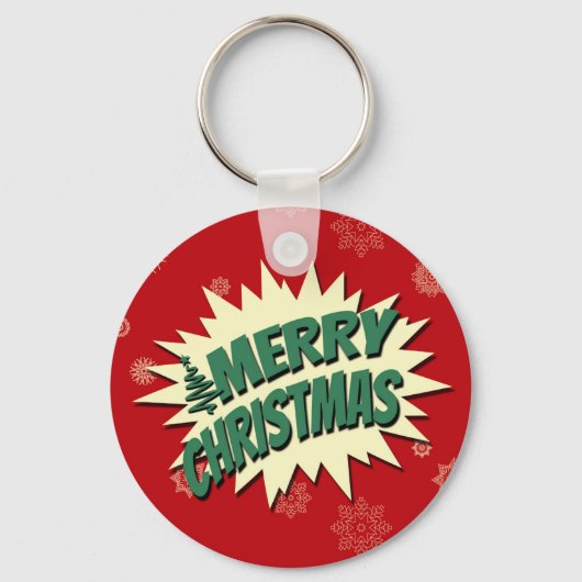 Vrolijk kerstfeest sleutelhanger (Voorkant)