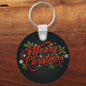 Vrolijk kerstfeest sleutelhanger (Achterkant)