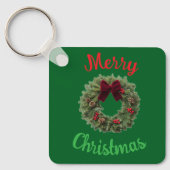 Vrolijk kerstfeest Sleutelhanger (Voorkant)
