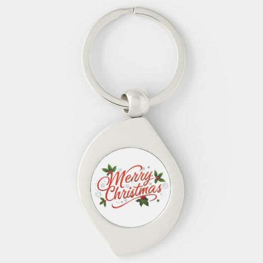 Vrolijk kerstfeest sleutelhanger (Voorkant)