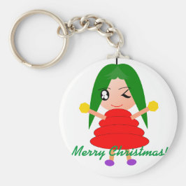 Vrolijk kerstfeest sleutelhanger