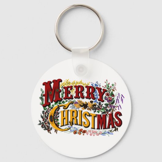 Vrolijk kerstfeest Sleutelhangers (Voorkant)