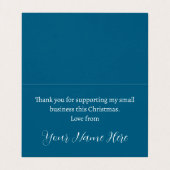 Vrolijk Kerstfeest Small Business Support Bedankt Visitekaartje (Binnenkant ongevouwen)