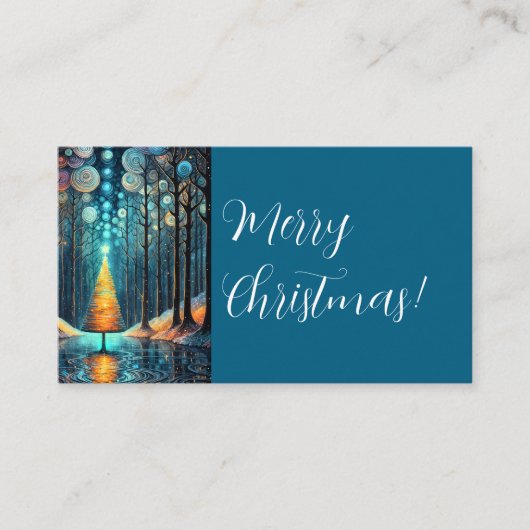 Vrolijk Kerstfeest Small Business Support Bedankt Visitekaartje (Voorkant)