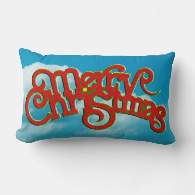 Vrolijk kerstfeest - sms-ontwerp + uw rug. en idee kussen (Voorkant)