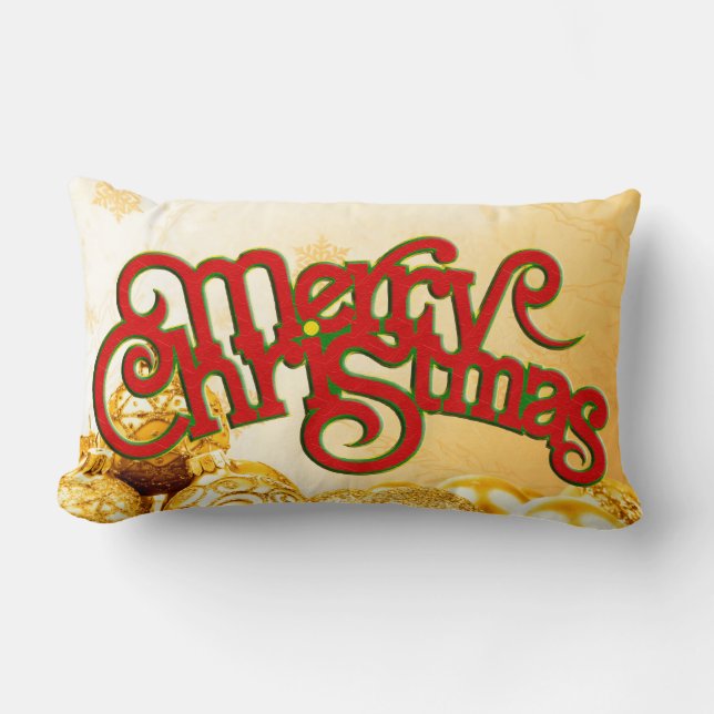 Vrolijk kerstfeest - sms-ontwerp + uw rug. en idee kussen (Voorkant)