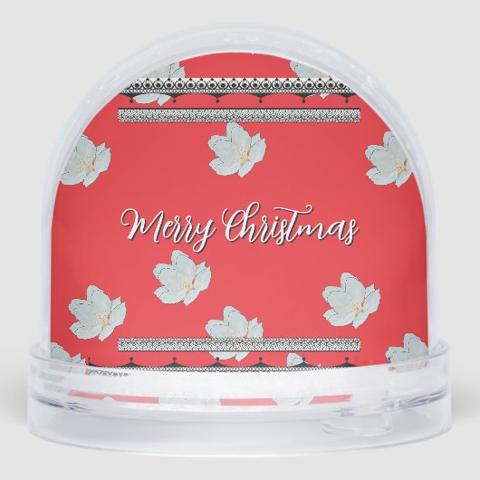 Vrolijk kerstfeest sneeuwbol (Achterkant)