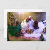 Vrolijk kerstfeest ~ Sneeuwdorp Briefkaart (Voorkant / Achterkant)
